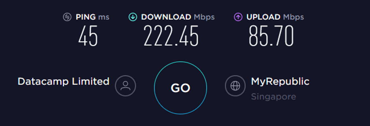 surfshark speed test asia on
