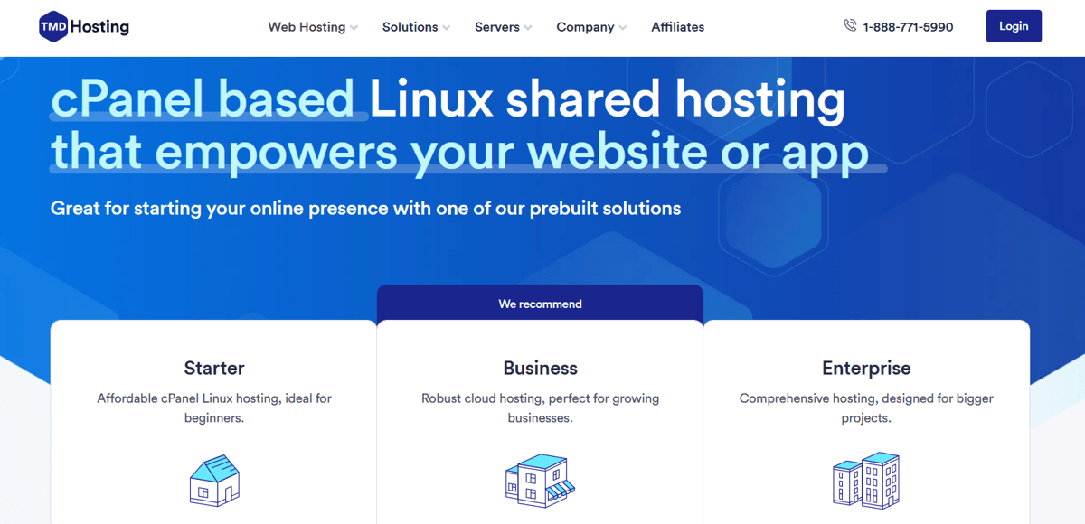 tmdhosting cpanel based linux shared hosting services