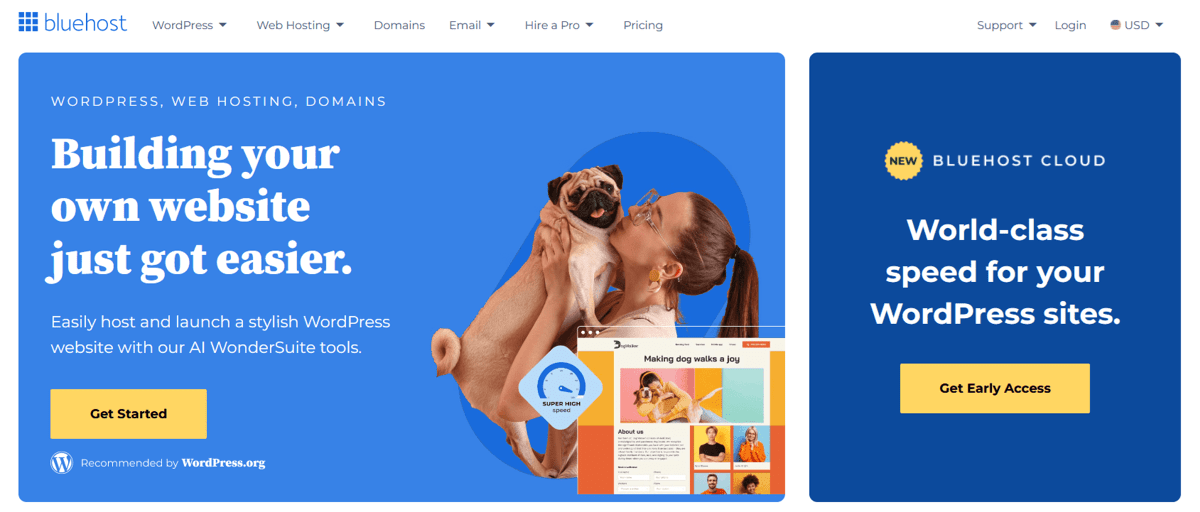 bluehost managed wordpress hosting