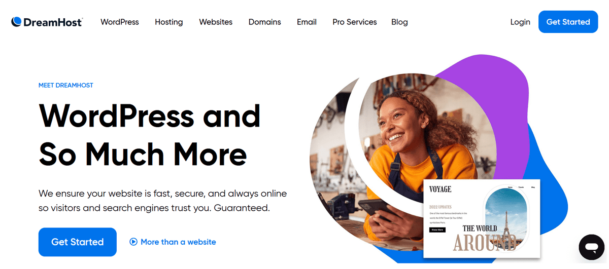 dreamhost blogging platform